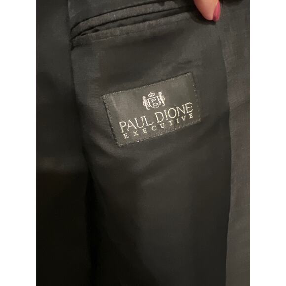 Paul Dione, 100% Wool Gray Suit, Size 50L, 1027 - Picture 4 of 6